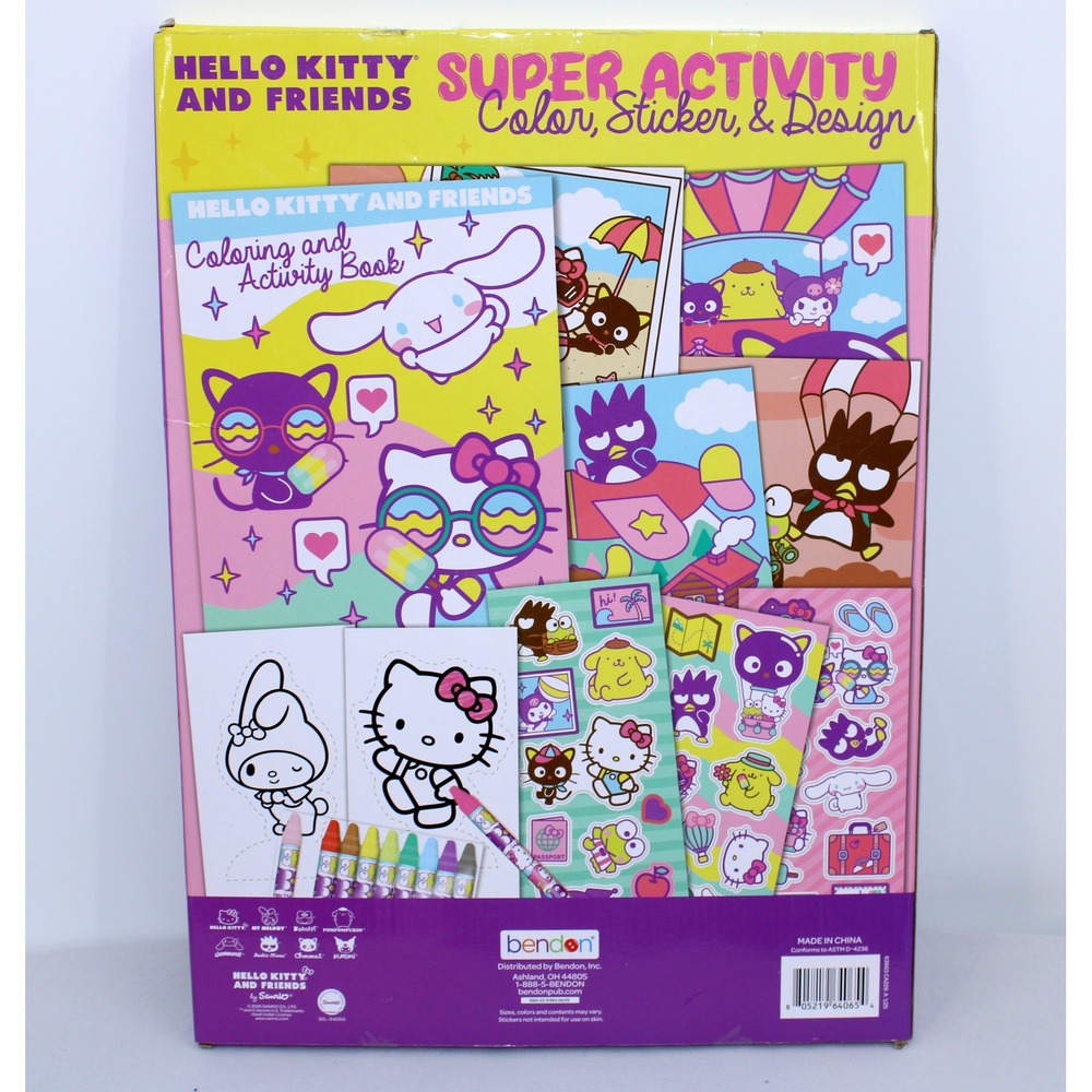 Hello Kitty and Friends Super Activity Color Sticker & Design Set Bendon Sanrio - Picture 4 of 4